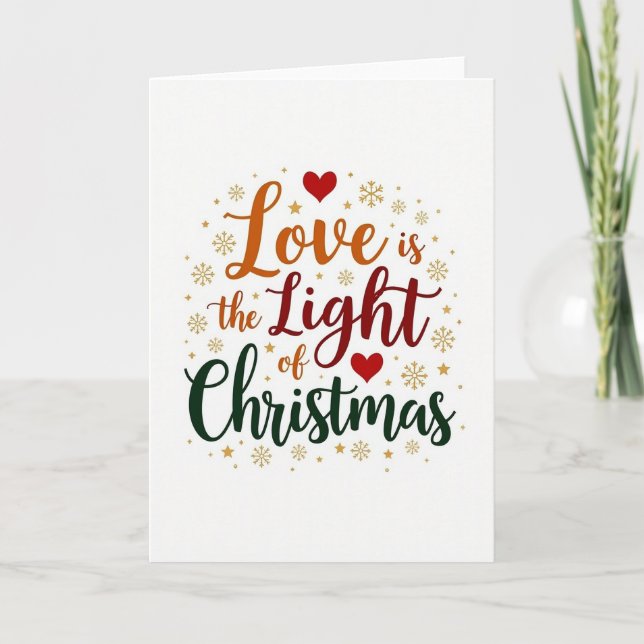 Tarjeta de Navidad de Guión de Amor (Anverso)