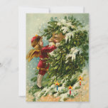 Tarjeta de Navidad de hadas de Santa del alemán<br><div class="desc">Tarjetas de Navidad del vintage para el negocio o personal planas. Viejas imágenes del día de fiesta de la moda restauradas cariñosamente para la mejor calidad de impresión. Las tarjetas de Navidad del Victorian son especiales y únicas. Añada fácilmente su propio saludo para personalizar.</div>