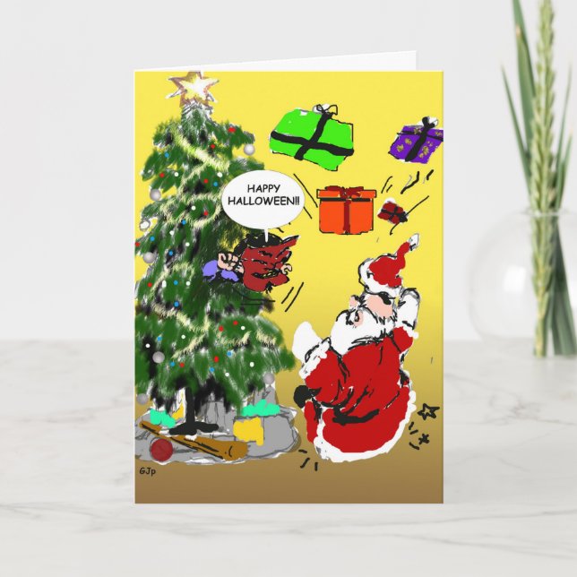 Tarjeta de Navidad de Halloween (Anverso)