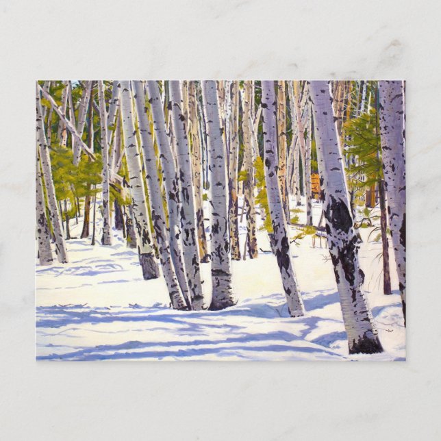 Tarjeta de Navidad de Hermosa Montaña Nevada (Anverso)