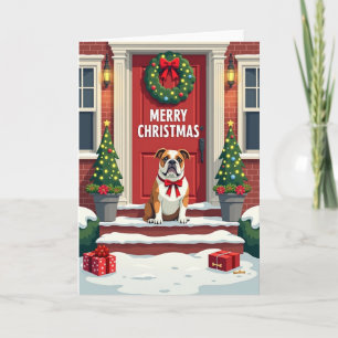 Tarjeta de Navidad de Hogar de Perro Dulce