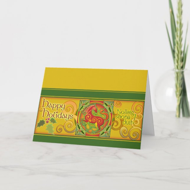 Tarjeta de Navidad de Holidaze del visión - (Anverso)