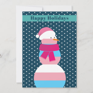 Tarjeta de Navidad de hombre de nieve mujer de nie