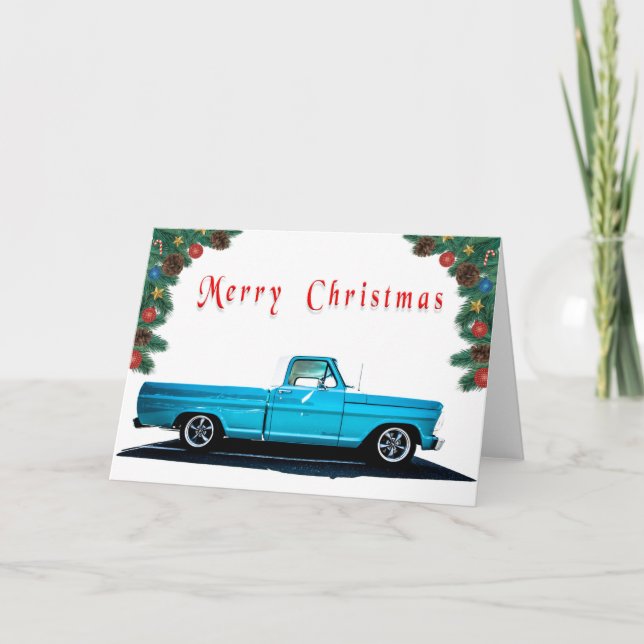 Tarjeta de Navidad de Hot Rod (Anverso)