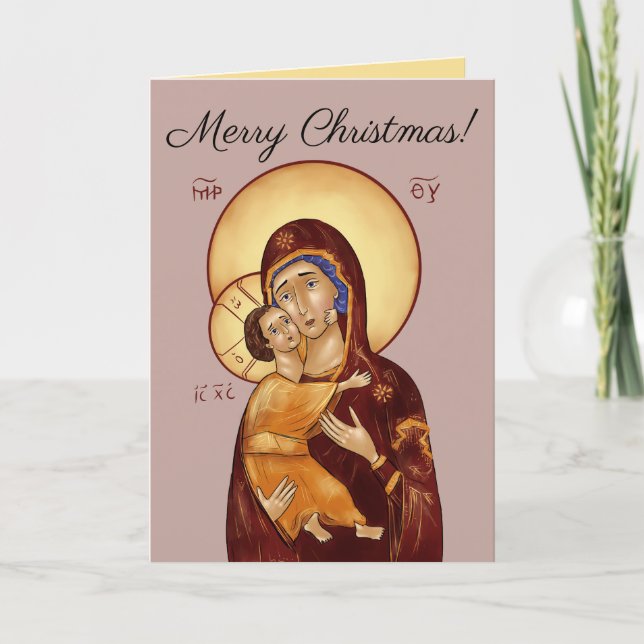 Tarjeta de Navidad de Icono Ortodoxo (Anverso)