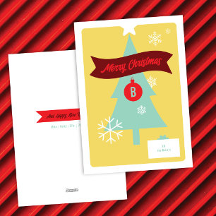 Tarjeta de Navidad de Iconos con Monograma