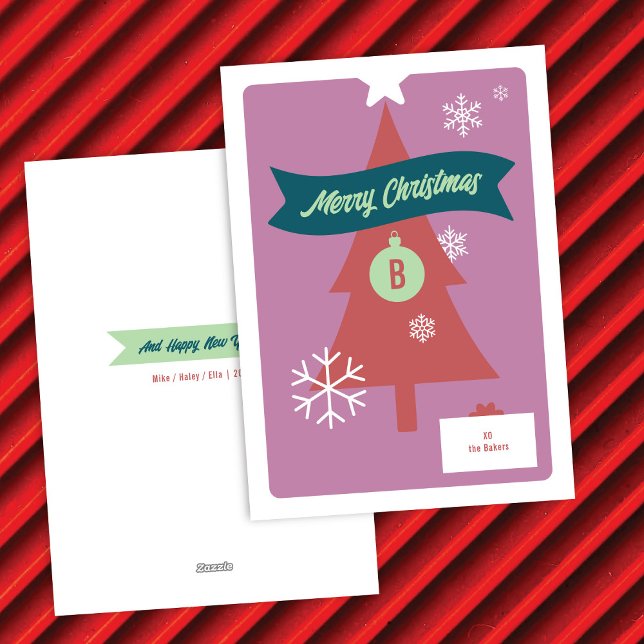 Tarjeta de Navidad de Iconos de Navidad Monogramad (Subido por el creador)