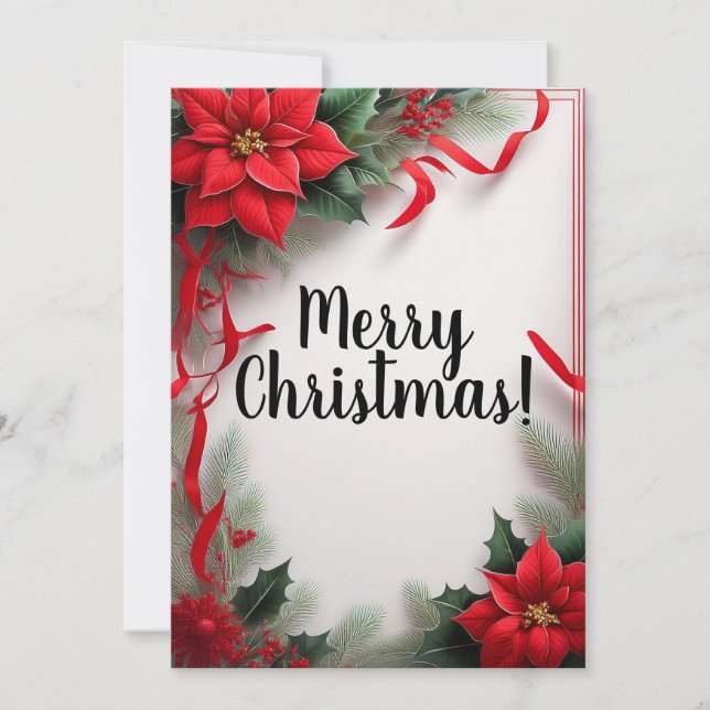 Tarjeta de Navidad de Imagen Única (Anverso)
