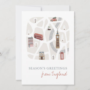 Tarjeta de Navidad de Inglaterra Británica con Fel