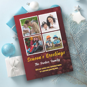 Tarjeta de Navidad de Instagram con foto de bayas