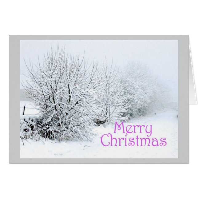 Tarjeta de Navidad de invierno (Anverso (Horizontal))