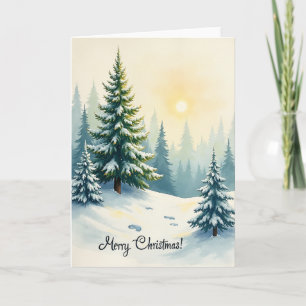 Tarjeta de Navidad de Invierno Mágico