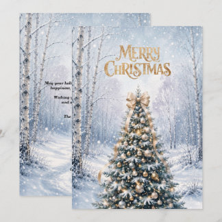 Tarjeta de Navidad de Invierno Mágico