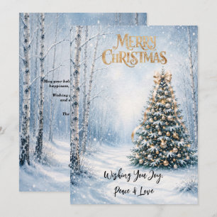 Tarjeta de Navidad de Invierno Mágico