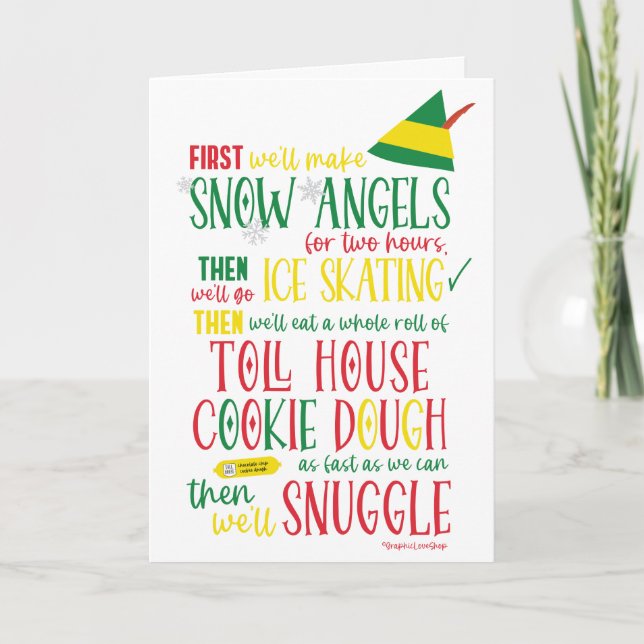 Tarjeta de Navidad de Itinerario de Duende © Graph (Anverso)