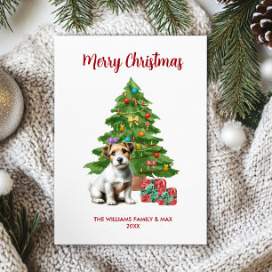 Tarjeta de Navidad de Jack Russel Terrier