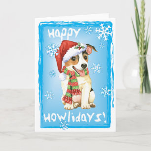 Tarjeta de Navidad de Jack Russell Terrier