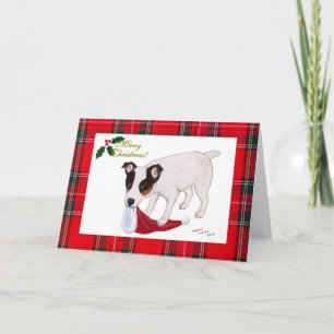 Tarjeta de Navidad de Jack Russell Terrier