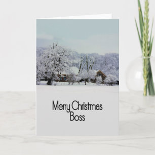 tarjeta de Navidad de jefe Merry