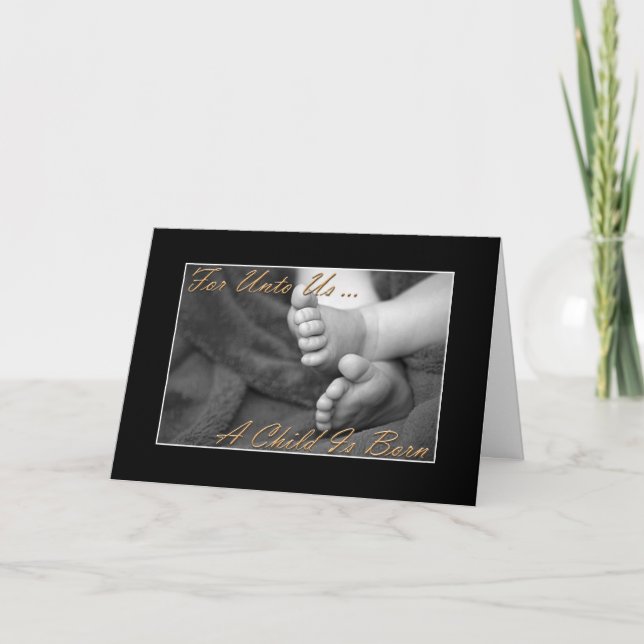 Tarjeta de Navidad de Jesús del bebé (Anverso)