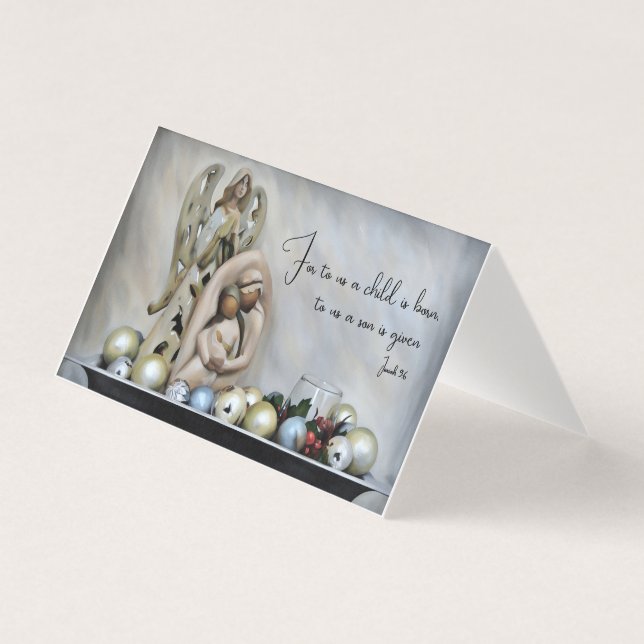 Tarjeta de Navidad de Jesús, María y José (Anverso)