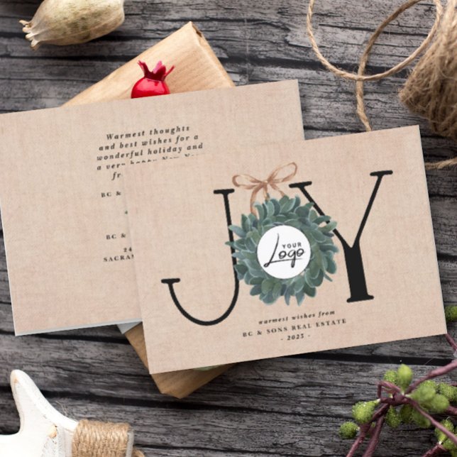 Tarjeta de Navidad de Joy Business | Logo corporat (Subido por el creador)