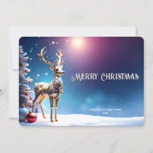 Tarjeta de Navidad de Joyas de Reno