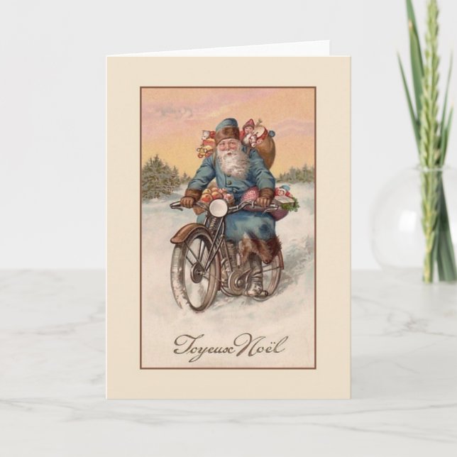 Tarjeta de Navidad de Joyeux Noël del francés del (Anverso)