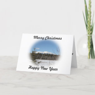 Tarjeta de Navidad de Katahdin del soporte