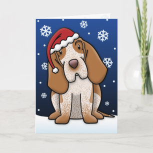 Tarjeta de Navidad de Kawaii Bracco Italiano
