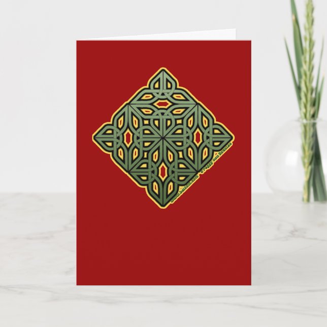 Tarjeta de Navidad de Knotwork del irlandés (Anverso)