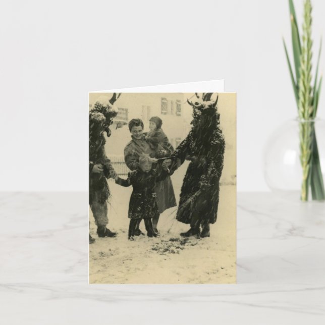 Tarjeta de Navidad de Krampus (Anverso)