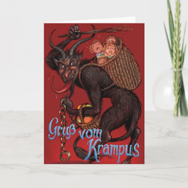 Tarjeta de Navidad de Krampus (Anverso)