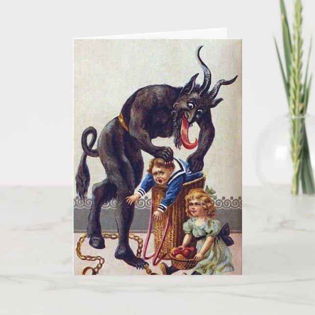 Tarjeta de Navidad de Krampus (Anverso)