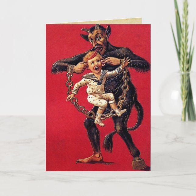 Tarjeta de Navidad de Krampus (Anverso)