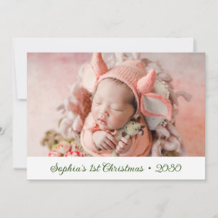 Tarjeta de Navidad de la 1ª Navidad del Bebé