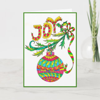 Tarjeta de Navidad de la alegría de Leslie Clair