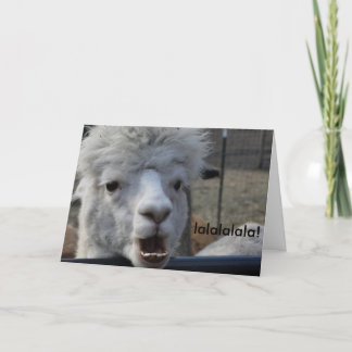 Tarjeta de Navidad de la alpaca del canto