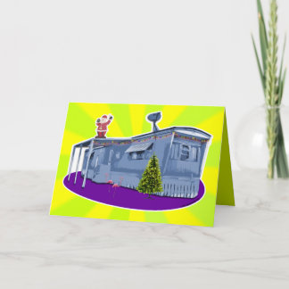 Tarjeta de Navidad de la basura del remolque