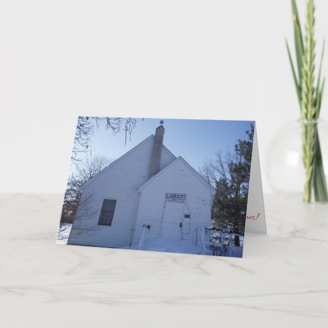 Tarjeta de Navidad de la "Biblioteca" (Anverso)