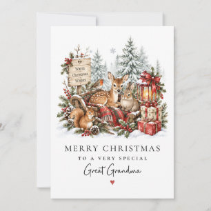 Tarjeta de Navidad de la Bisabuela   Abuela Navida