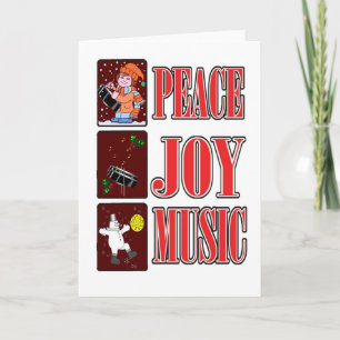 Tarjeta de Navidad de la cacerola de la alegría de