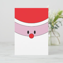 Tarjeta de Navidad de la Cara de Papá Noel