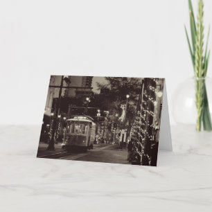 Tarjeta de Navidad de la carretilla del vintage