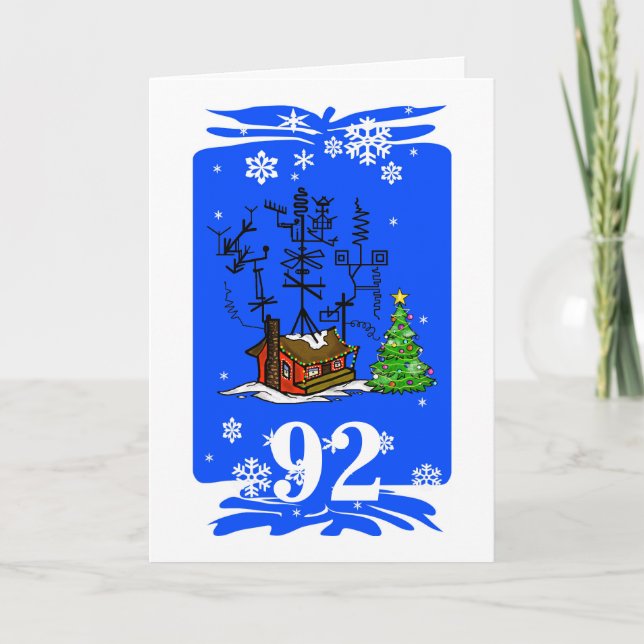 Tarjeta de Navidad de la casa del equipo de (Anverso)