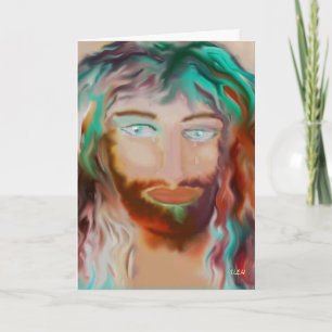 Tarjeta de Navidad de la compasión de Cristo