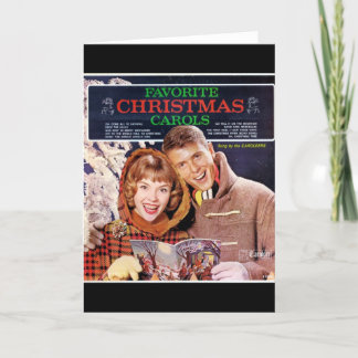 Tarjeta de Navidad de la cubierta de disco de