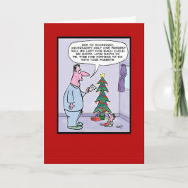 Tarjeta de Navidad de la economía