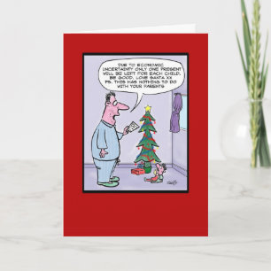 Tarjeta de Navidad de la economía