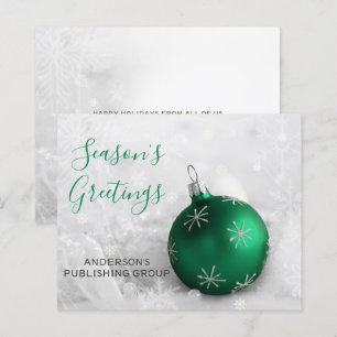 Tarjeta de Navidad de la Empresa de Ornamentos Ver